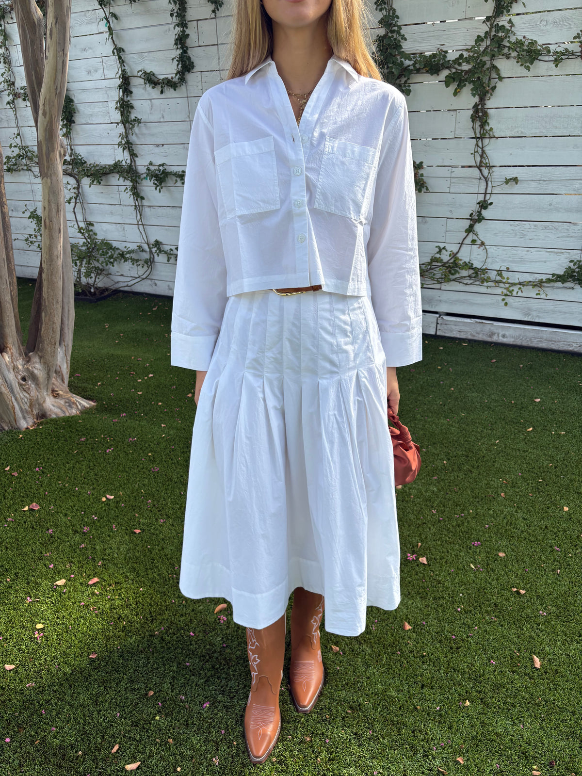 harrison skirt in white