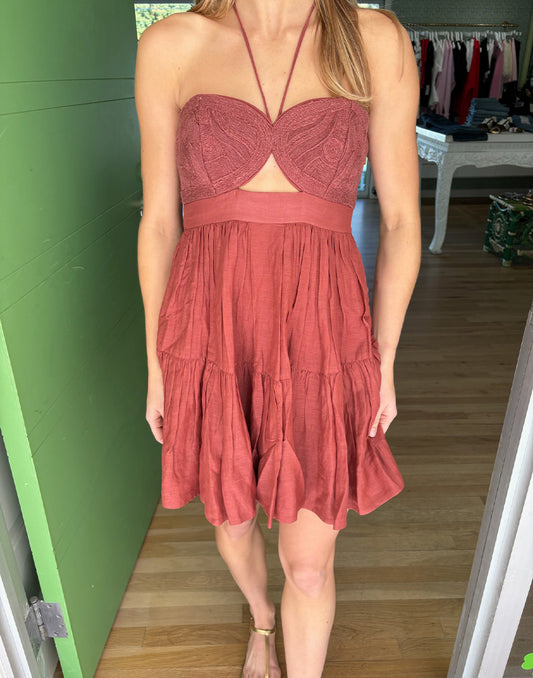 jackson combo mini dress