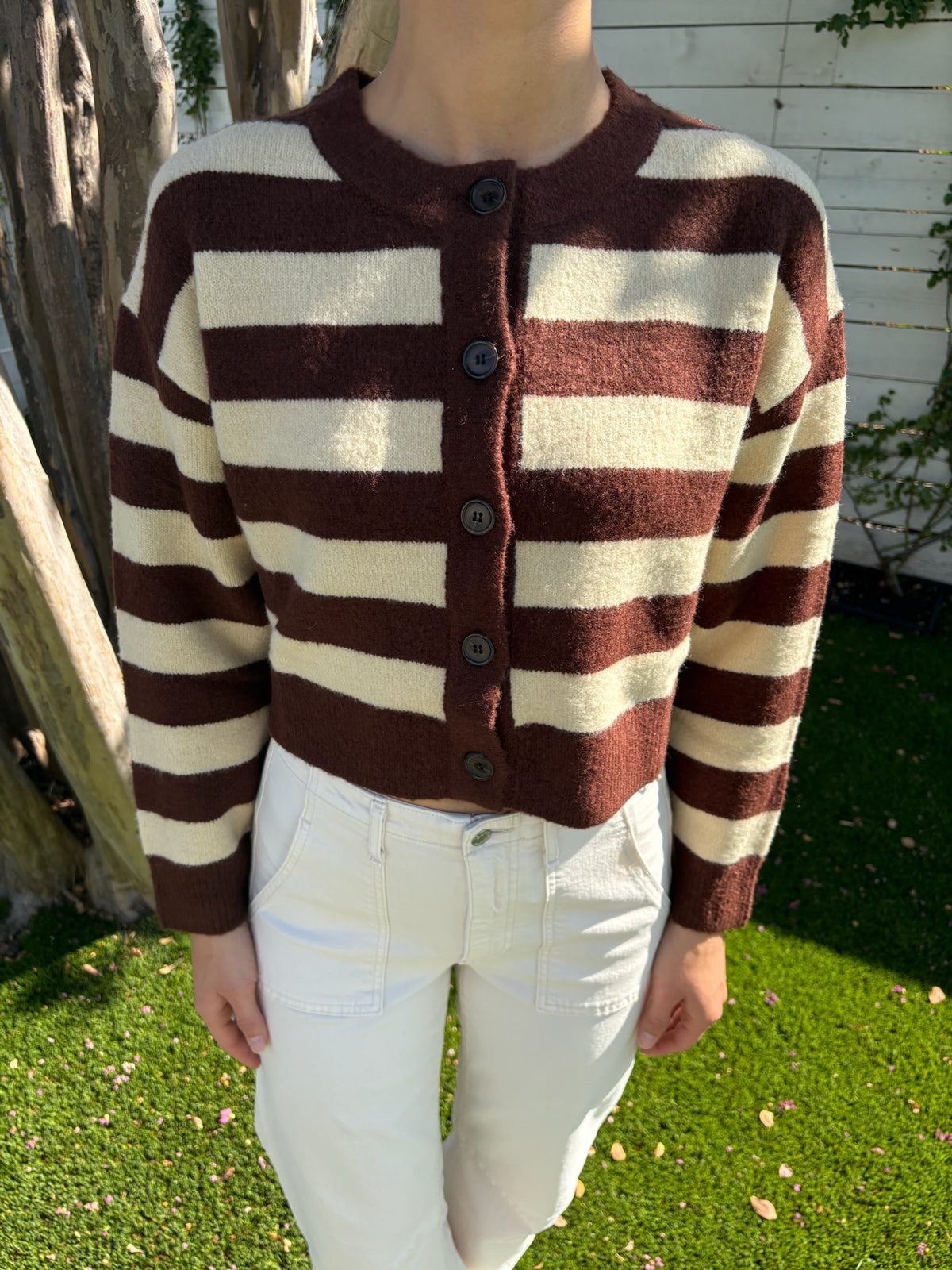 fiona striped cardigan