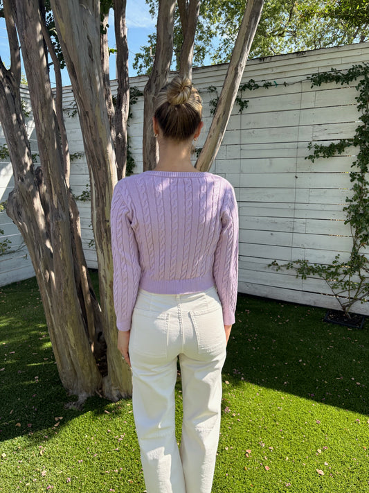 valerie cardigan in lavender