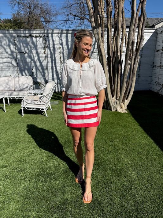 ula denim mini skirt
