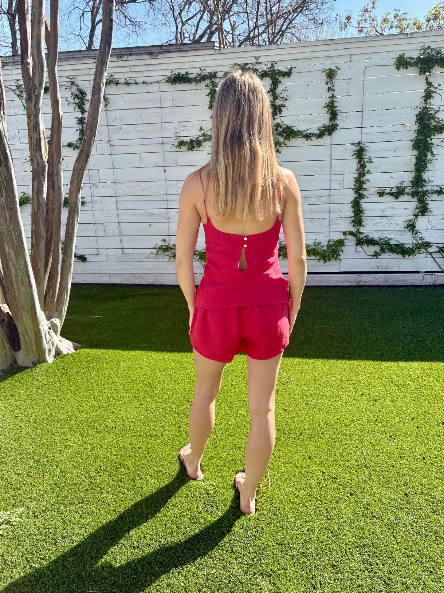 nicola red camisole
