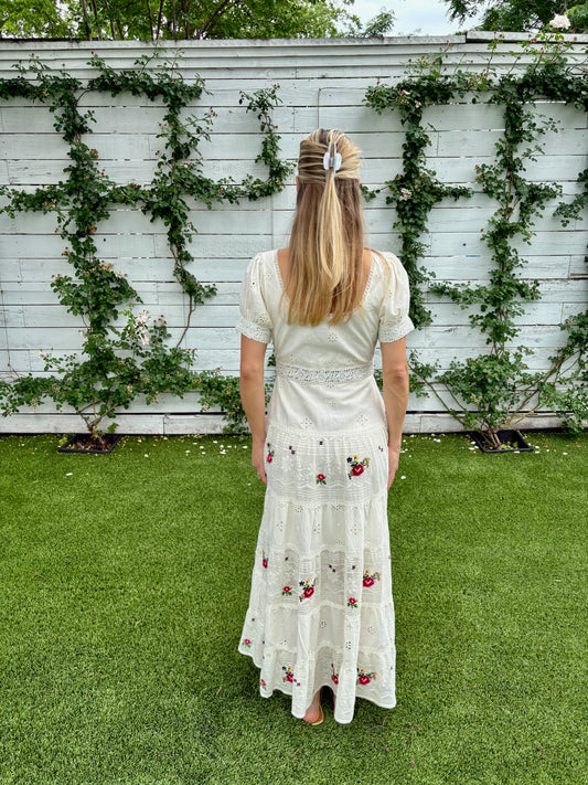 cady dress spring rose embroidery