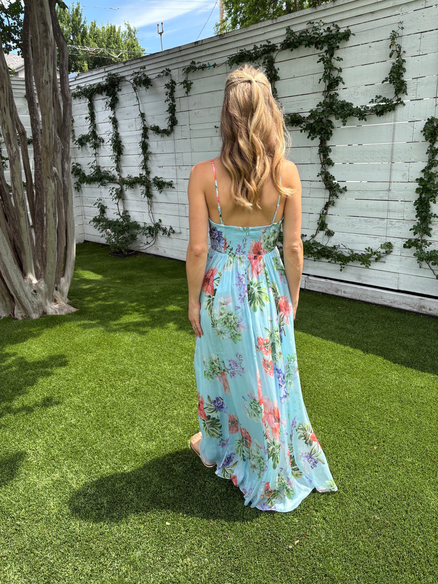 bluma corsetted long dress