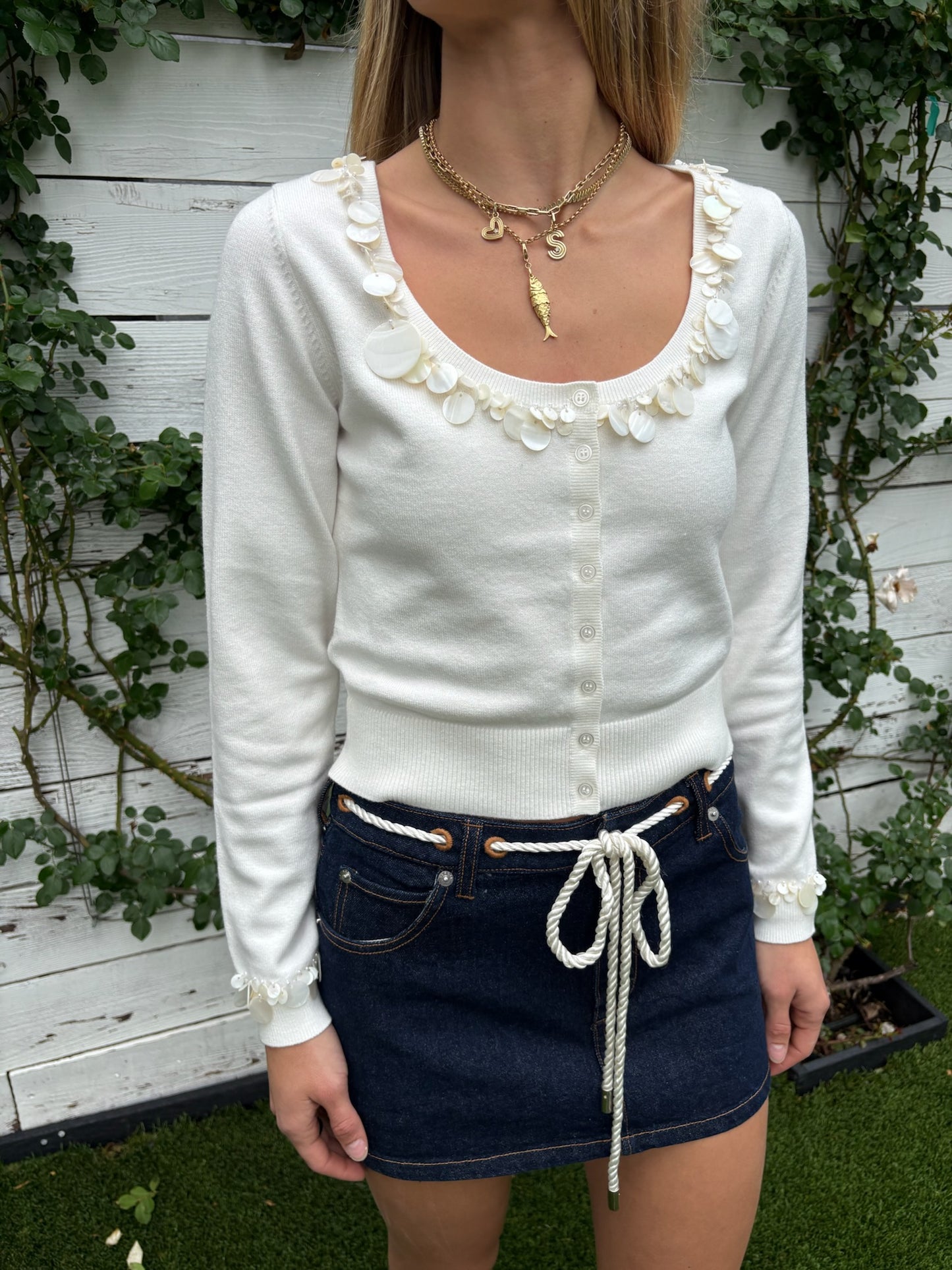 seashell collar cardigan