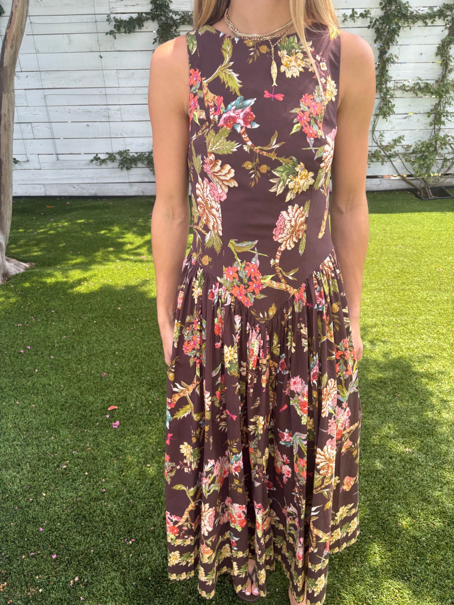 boat neck midi dress