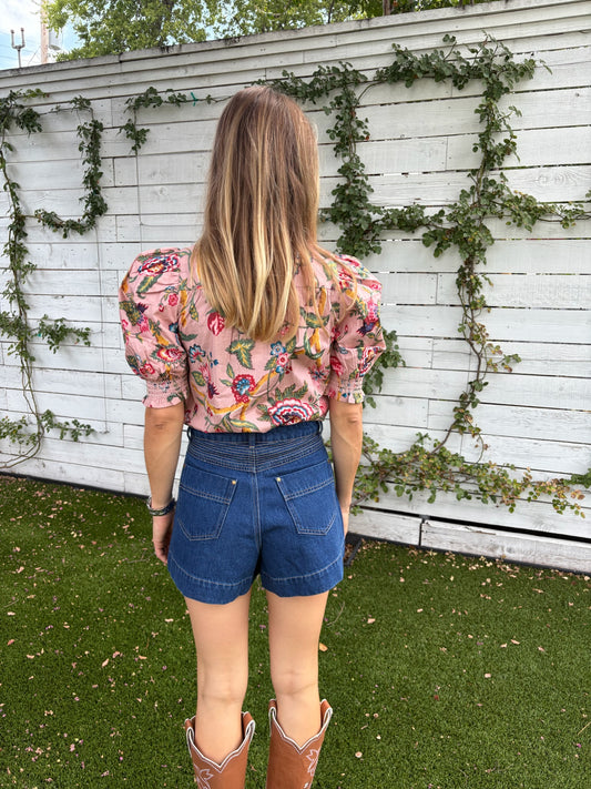 zuri top jessa floral print