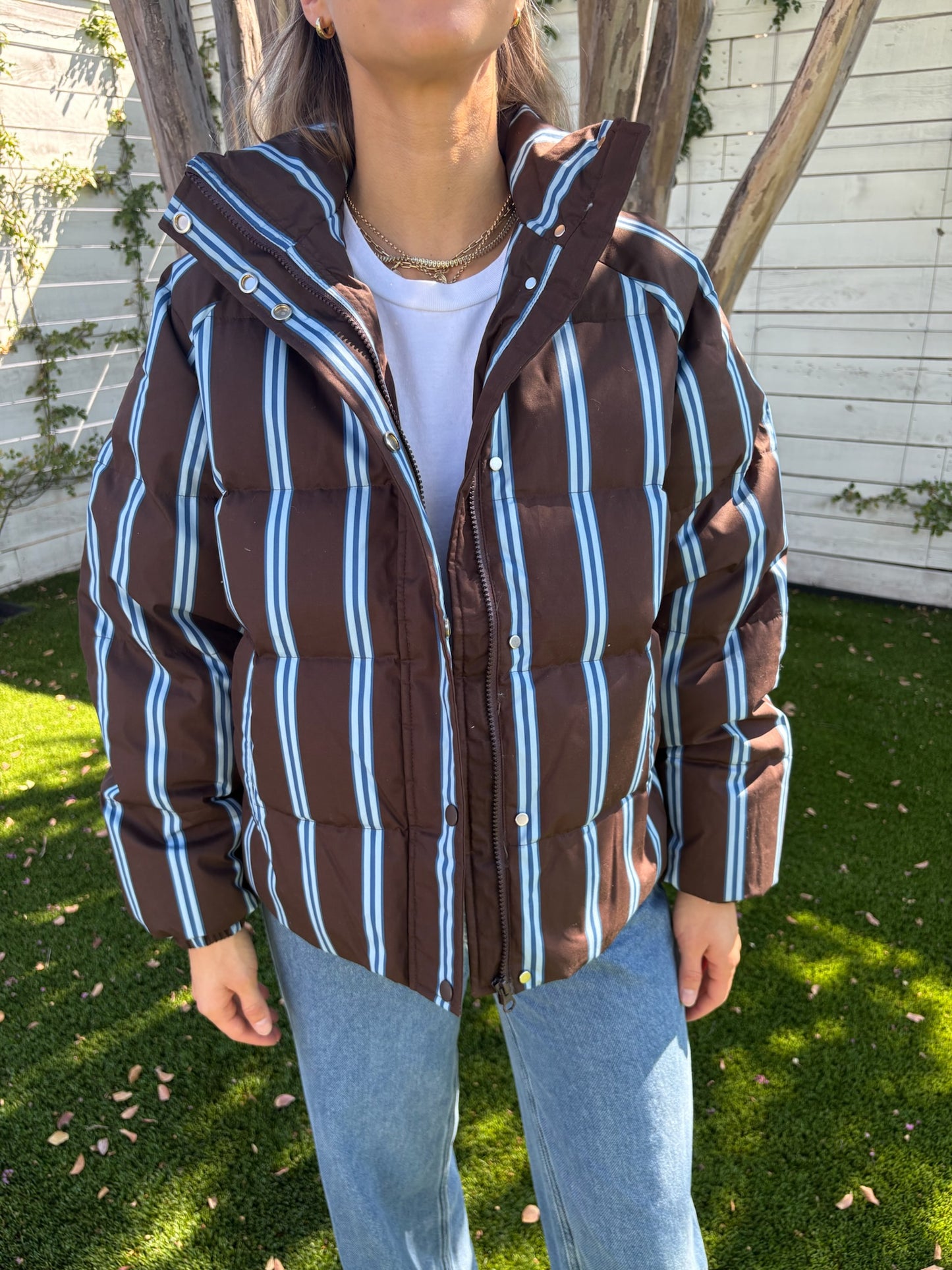 striped short jacket