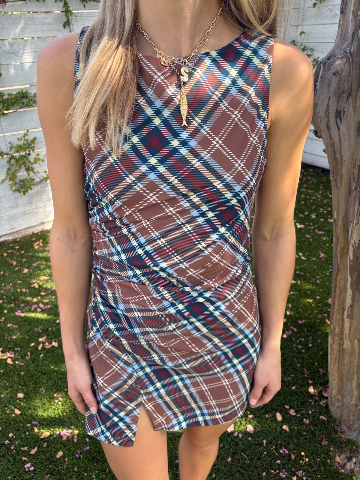 the rosalie dress plaid