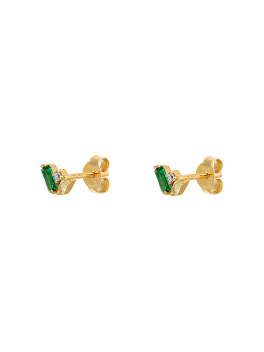 olivia emerald and crystal studs