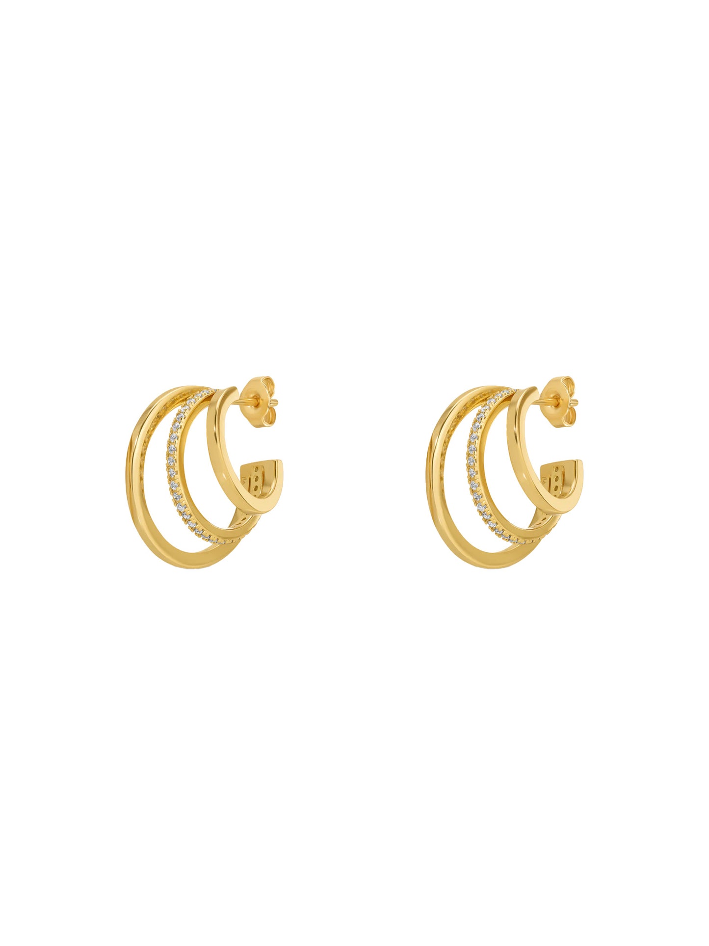 rory triple circle hoop earrings