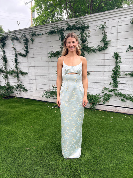 constance jacquard gown