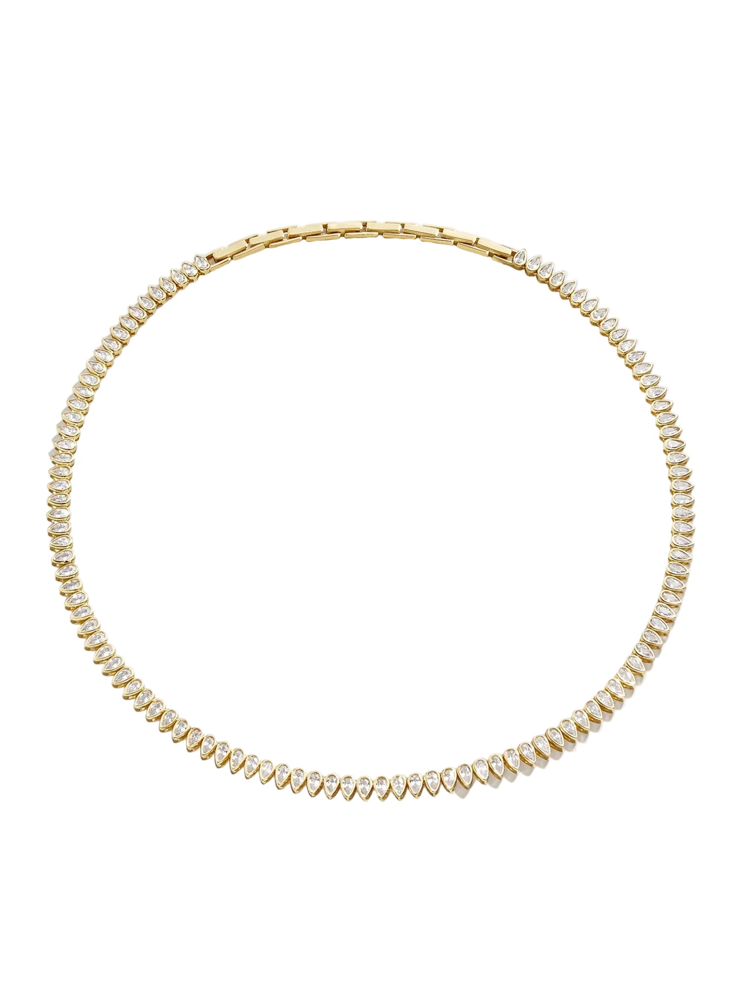 julia 18K gold tennis necklace