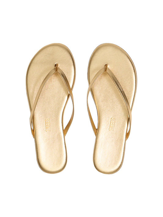 metallics flip flops