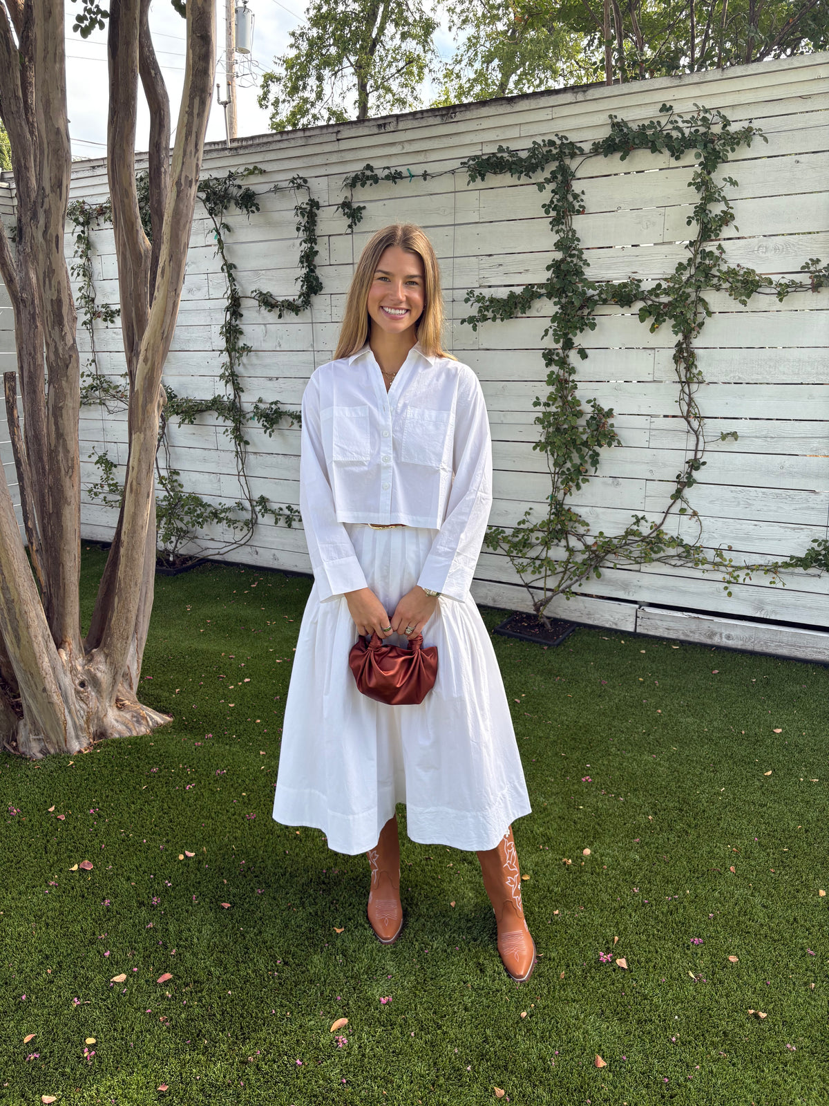 harrison skirt in white
