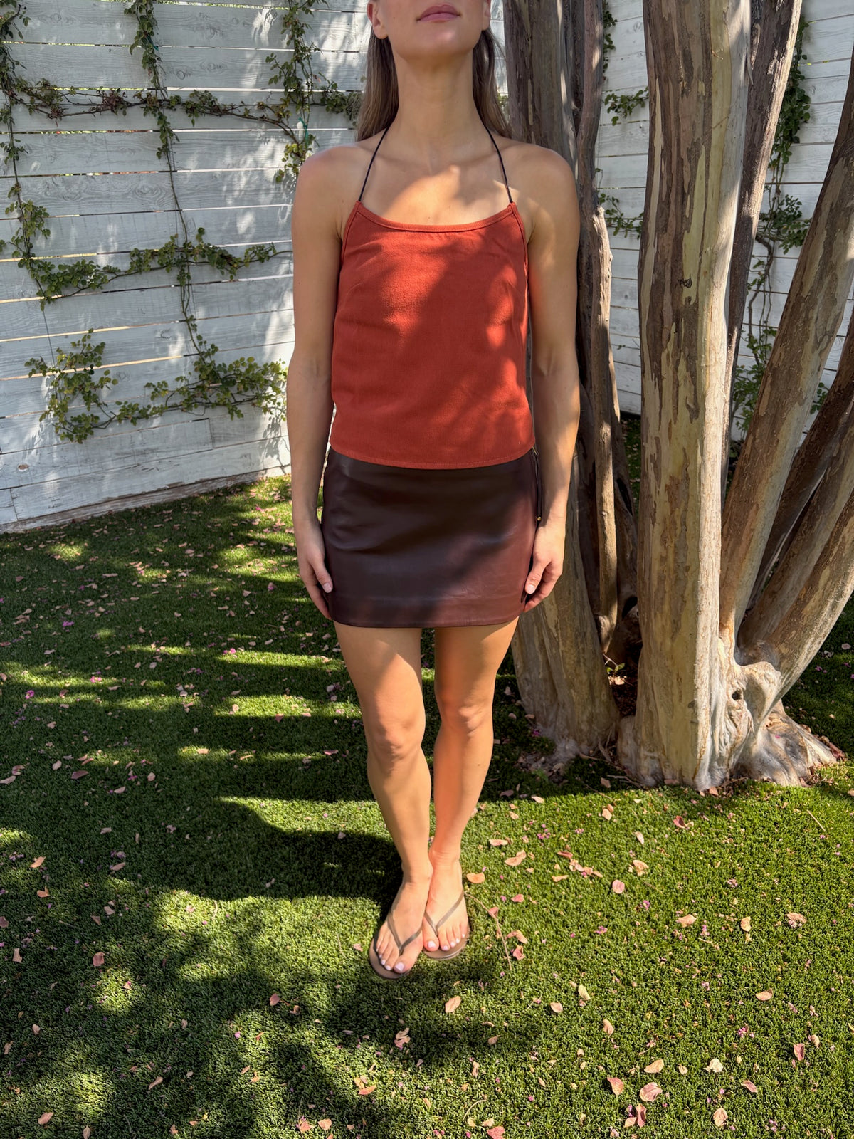 valerie leather skirt