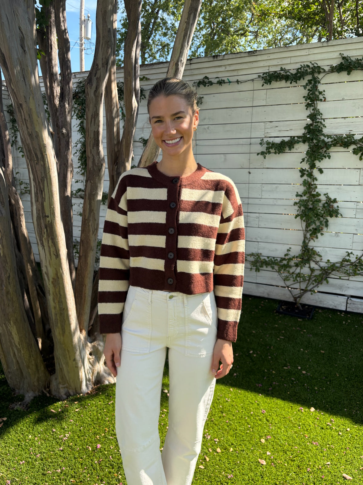 fiona striped cardigan