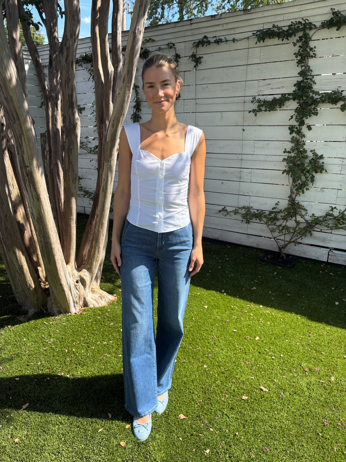 column trouser jean in mirage