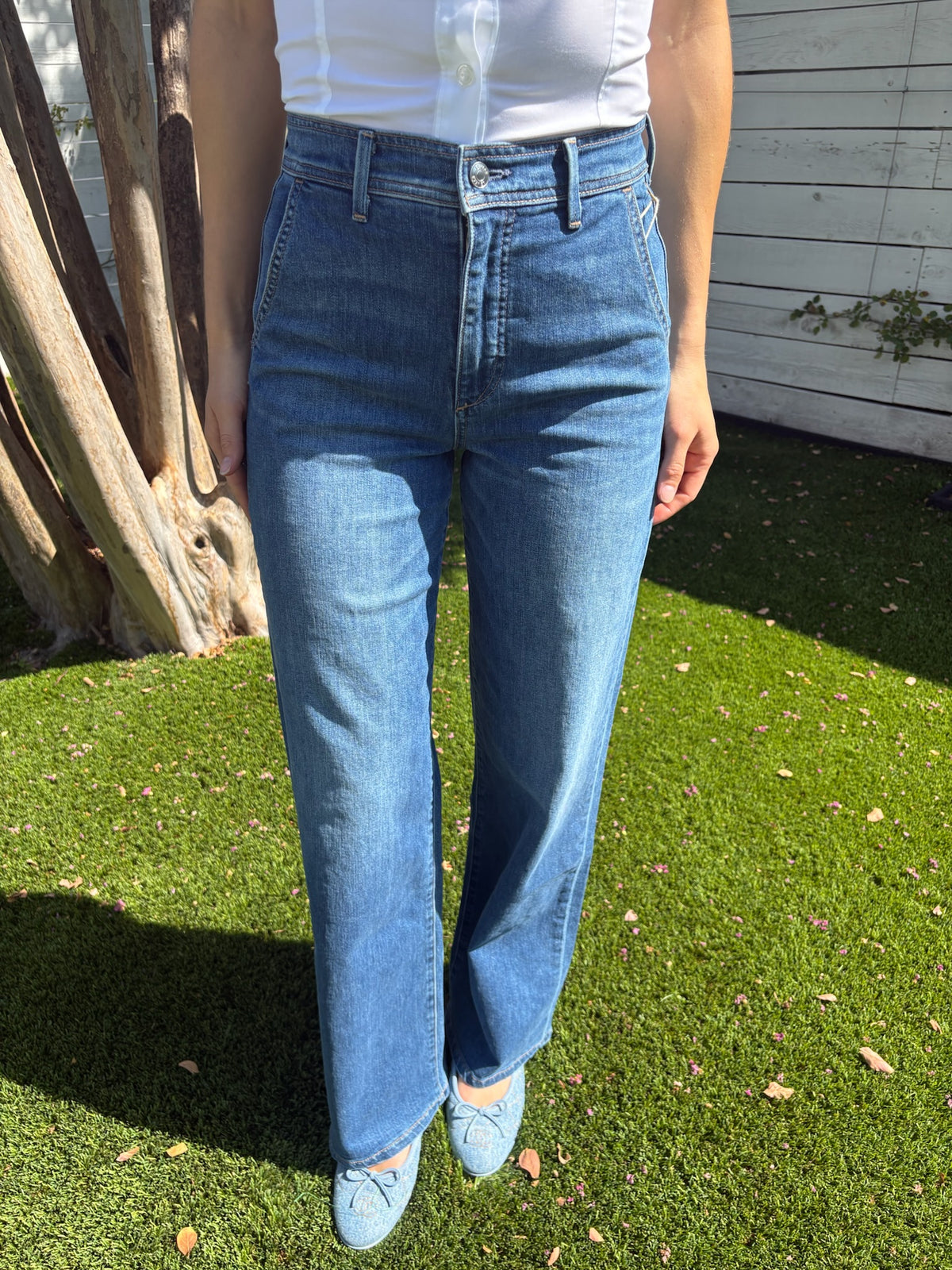 column trouser jean in mirage