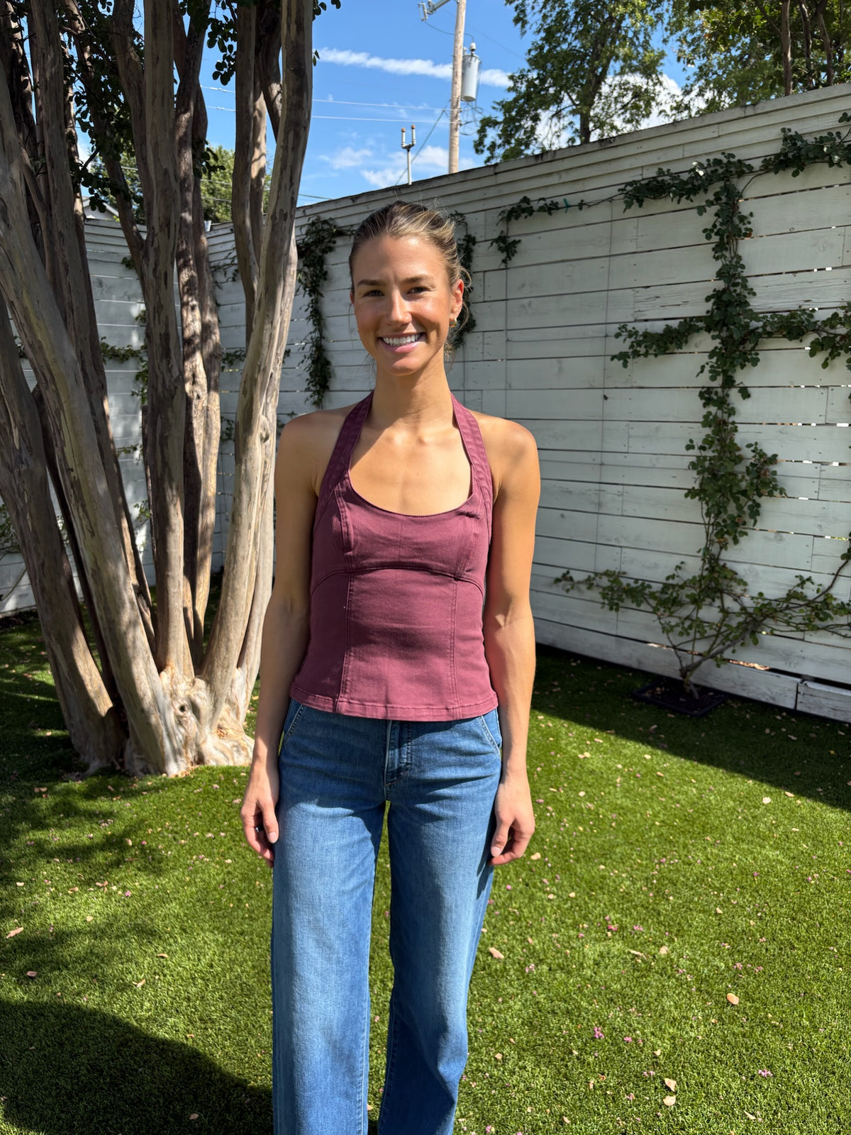 blaine denim bodice