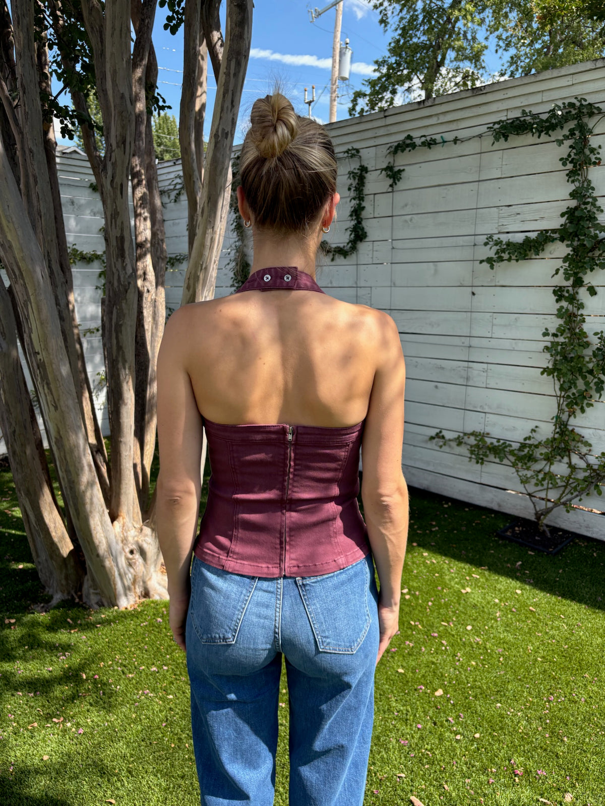blaine denim bodice