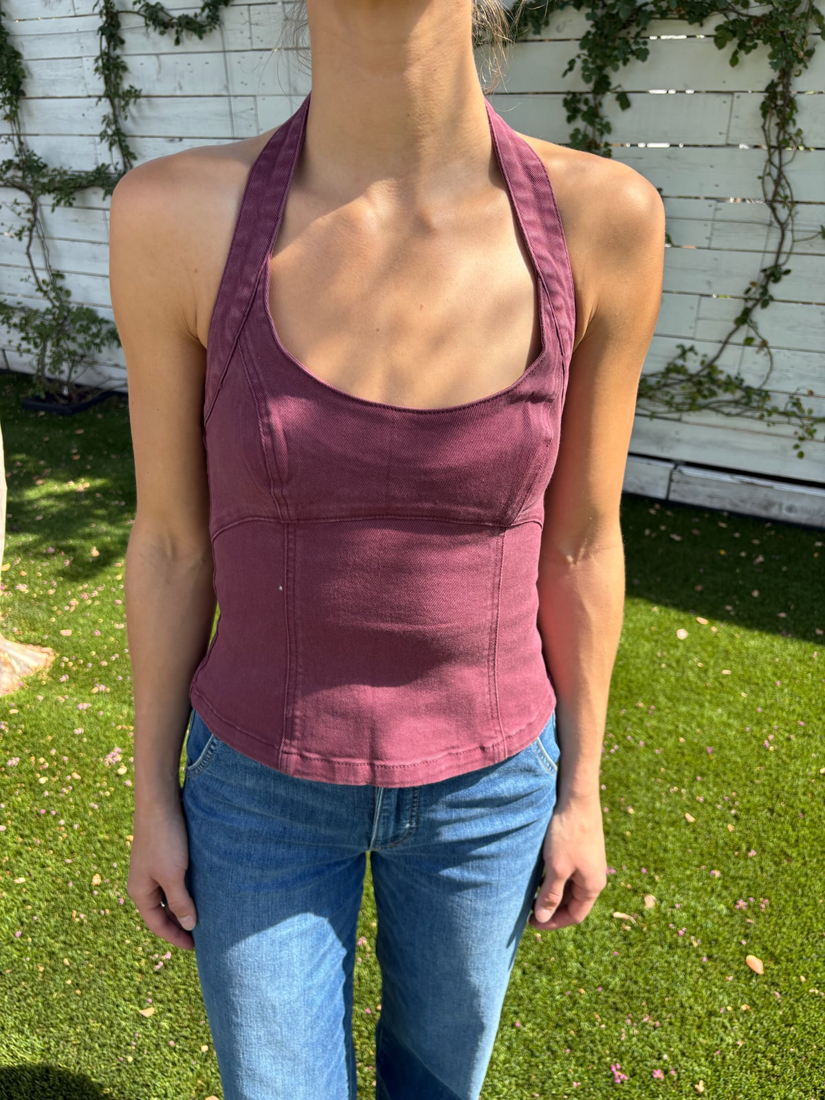 blaine denim bodice