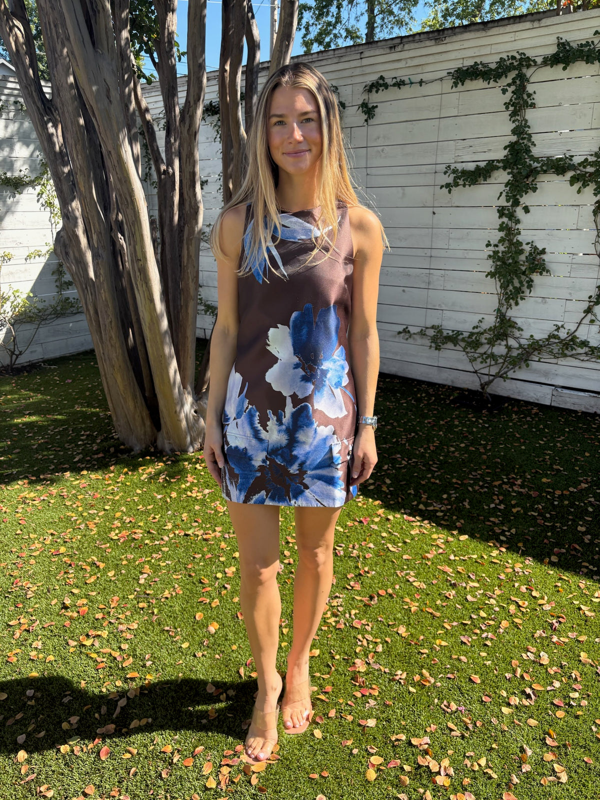 elsa shift mini dress