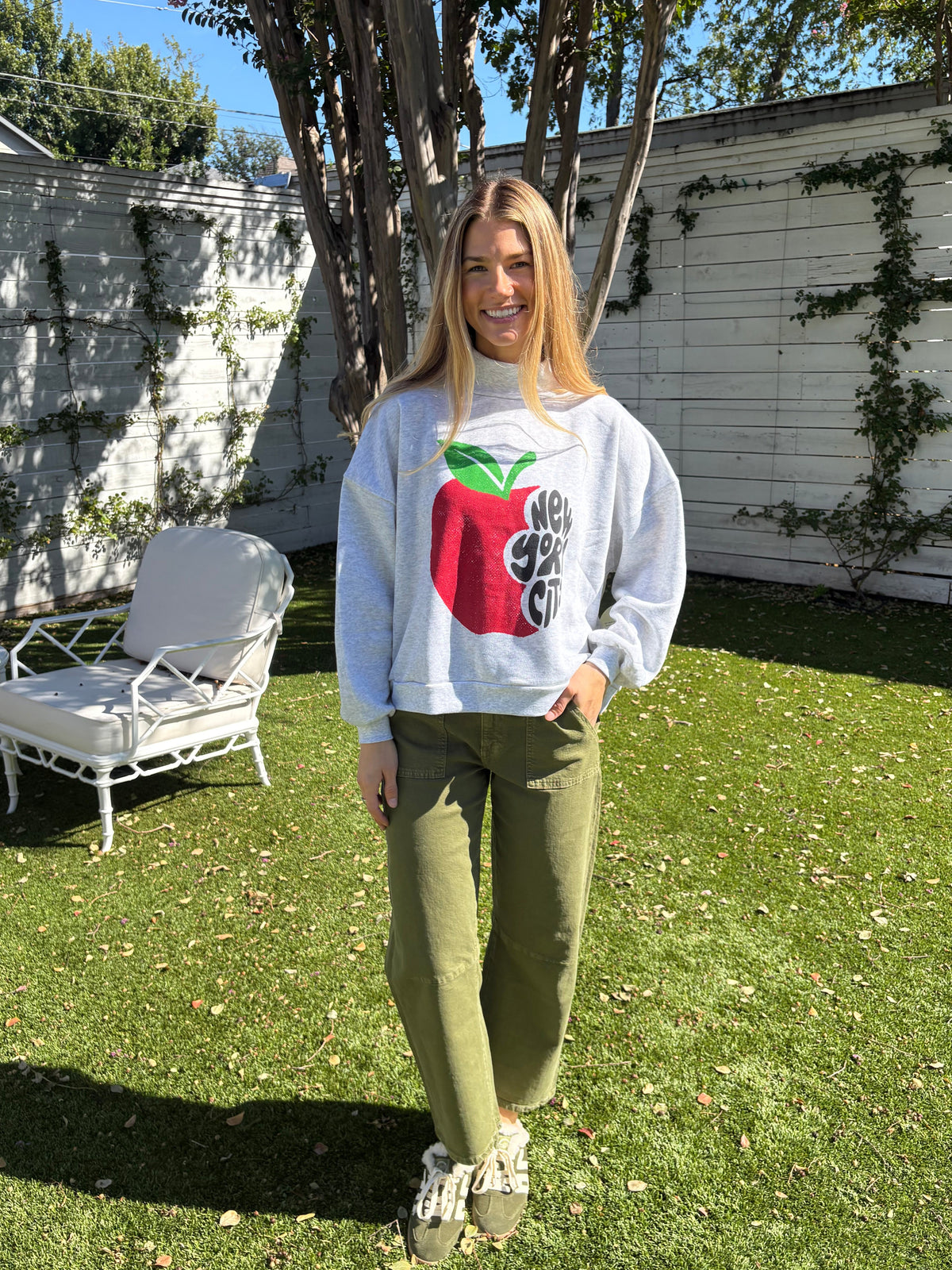 nyc apple bite sweatshirt