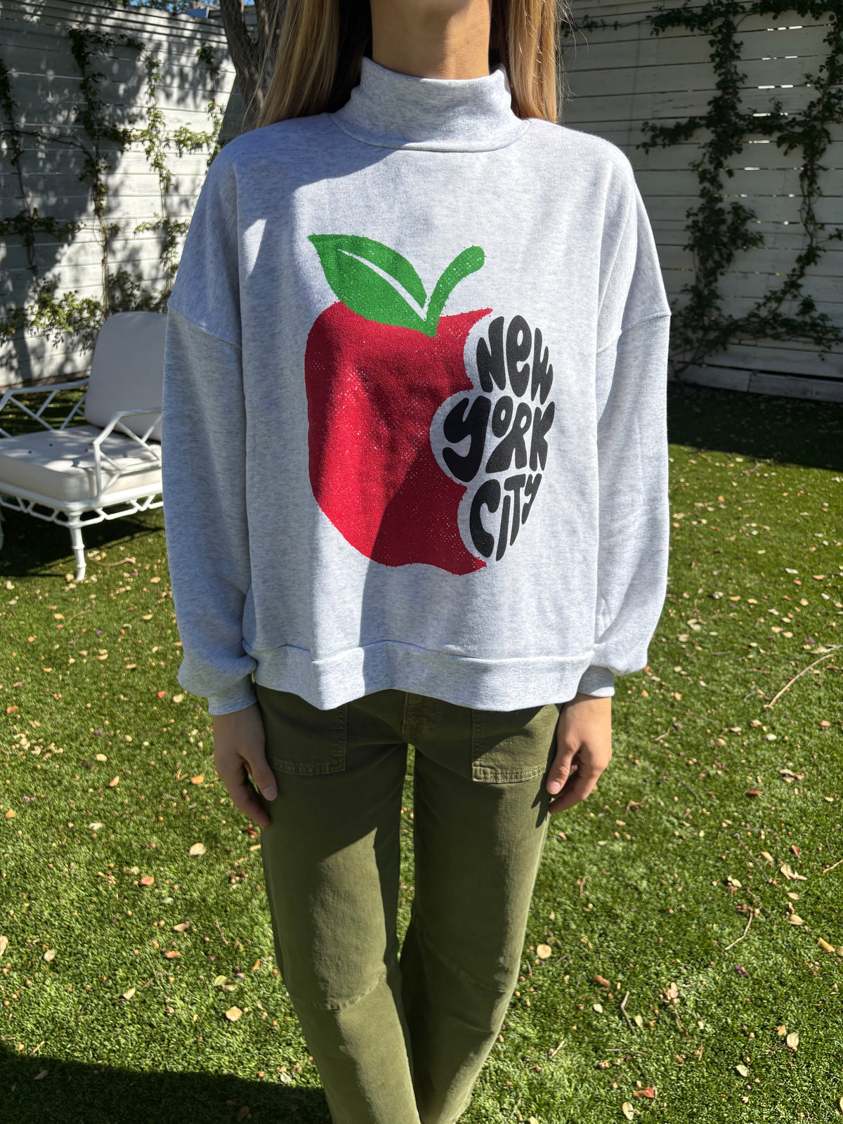 nyc apple bite sweatshirt