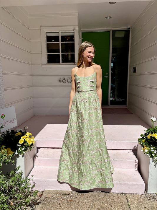 andrea brocade gown