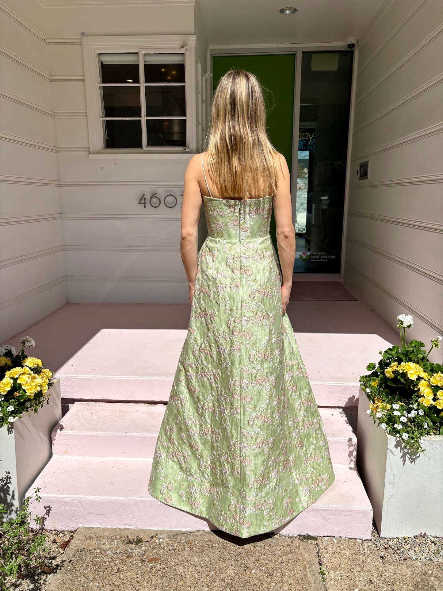 andrea brocade gown