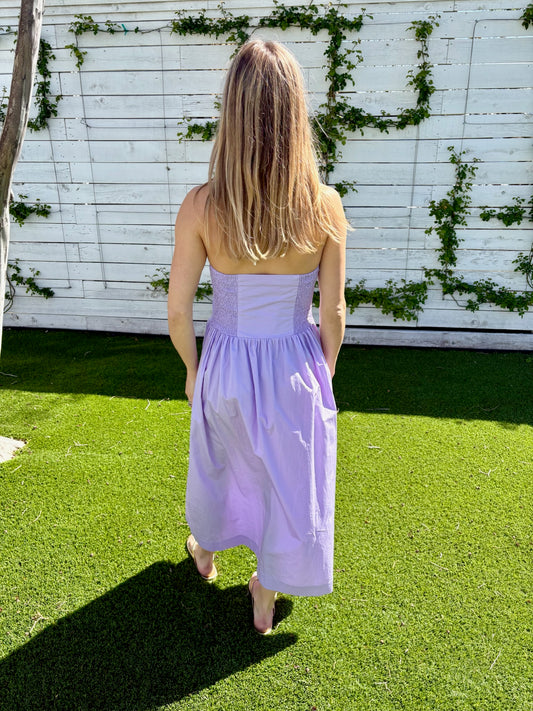structured halter midi dress