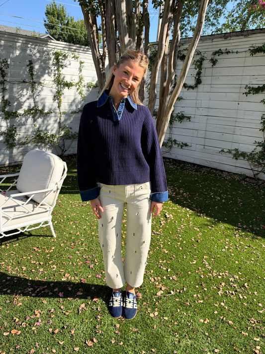 harvey sweater in navy