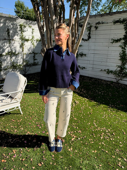 harvey sweater in navy