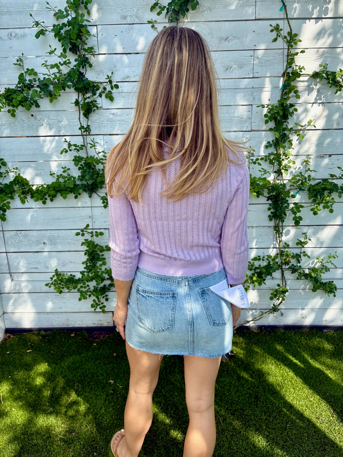 the veil pointelle cardigan