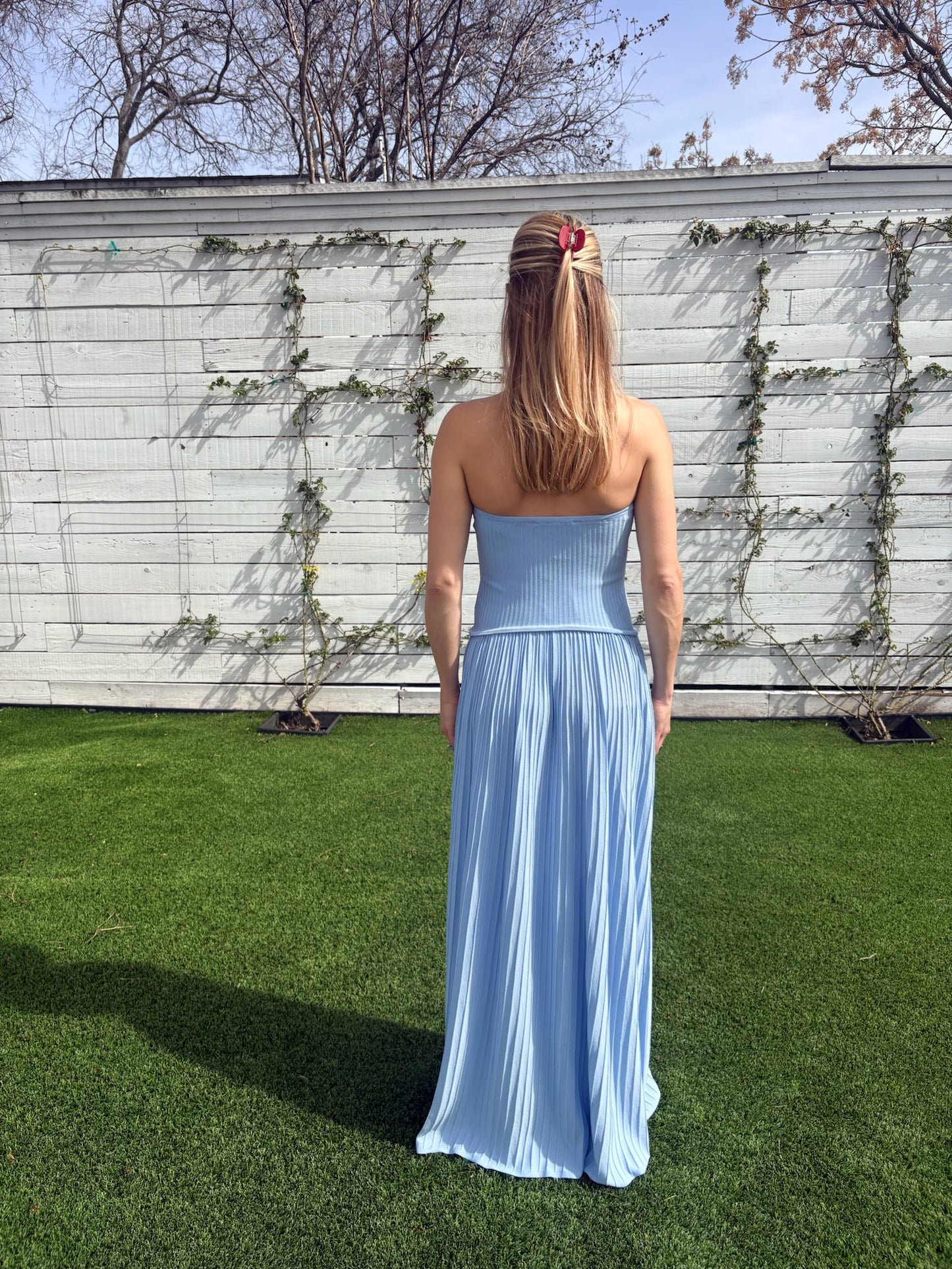strapless soglio dress