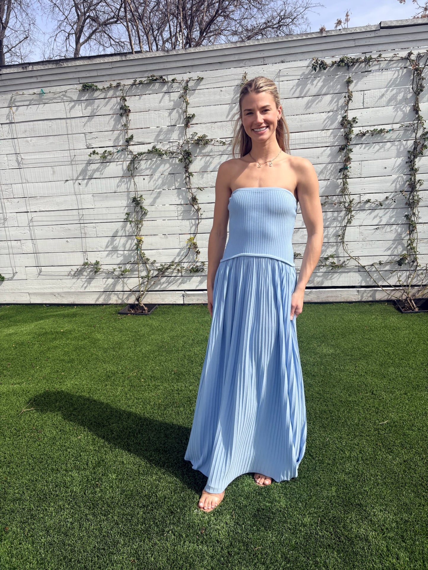 strapless soglio dress