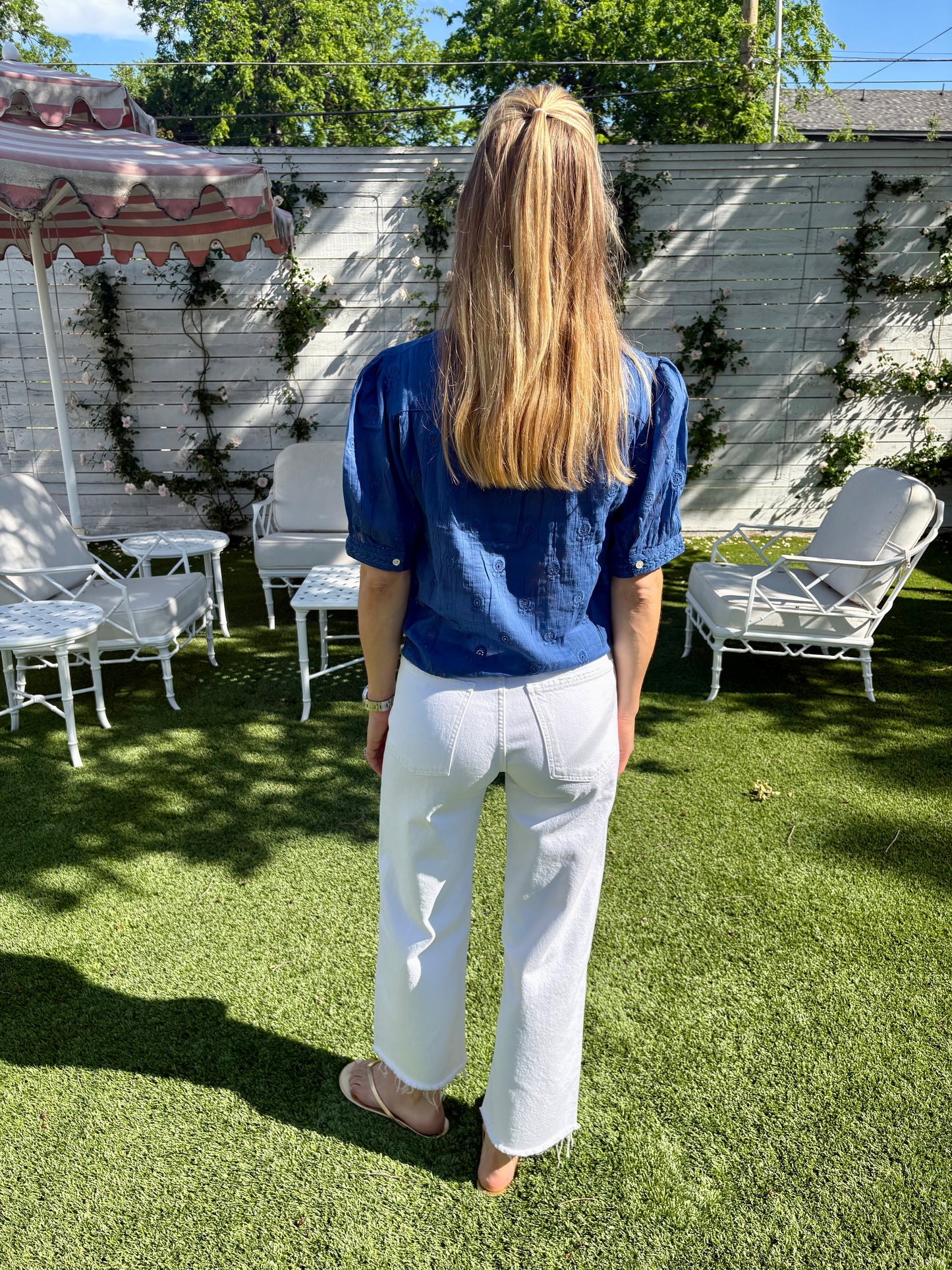 frani embroidered top