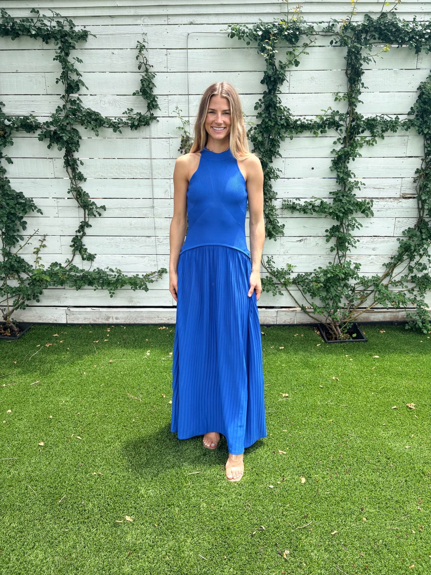 isola dress olympian blue