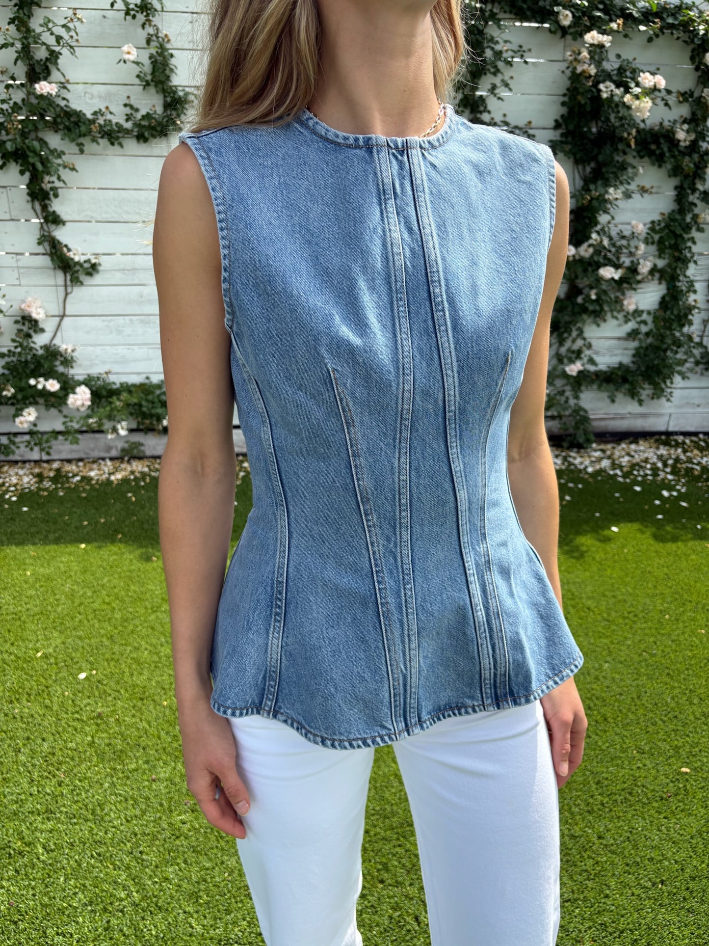 corbin denim top