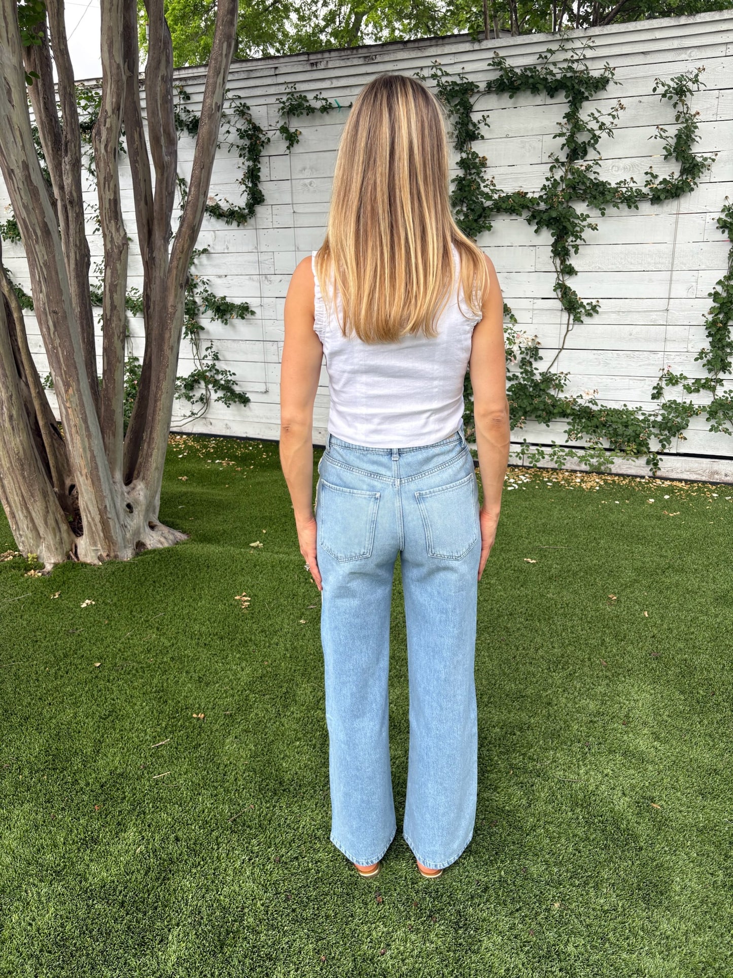 linen ruffle cami