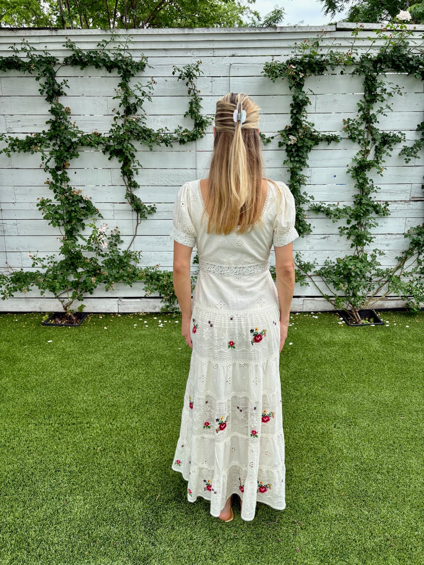 cady dress spring rose embroidery