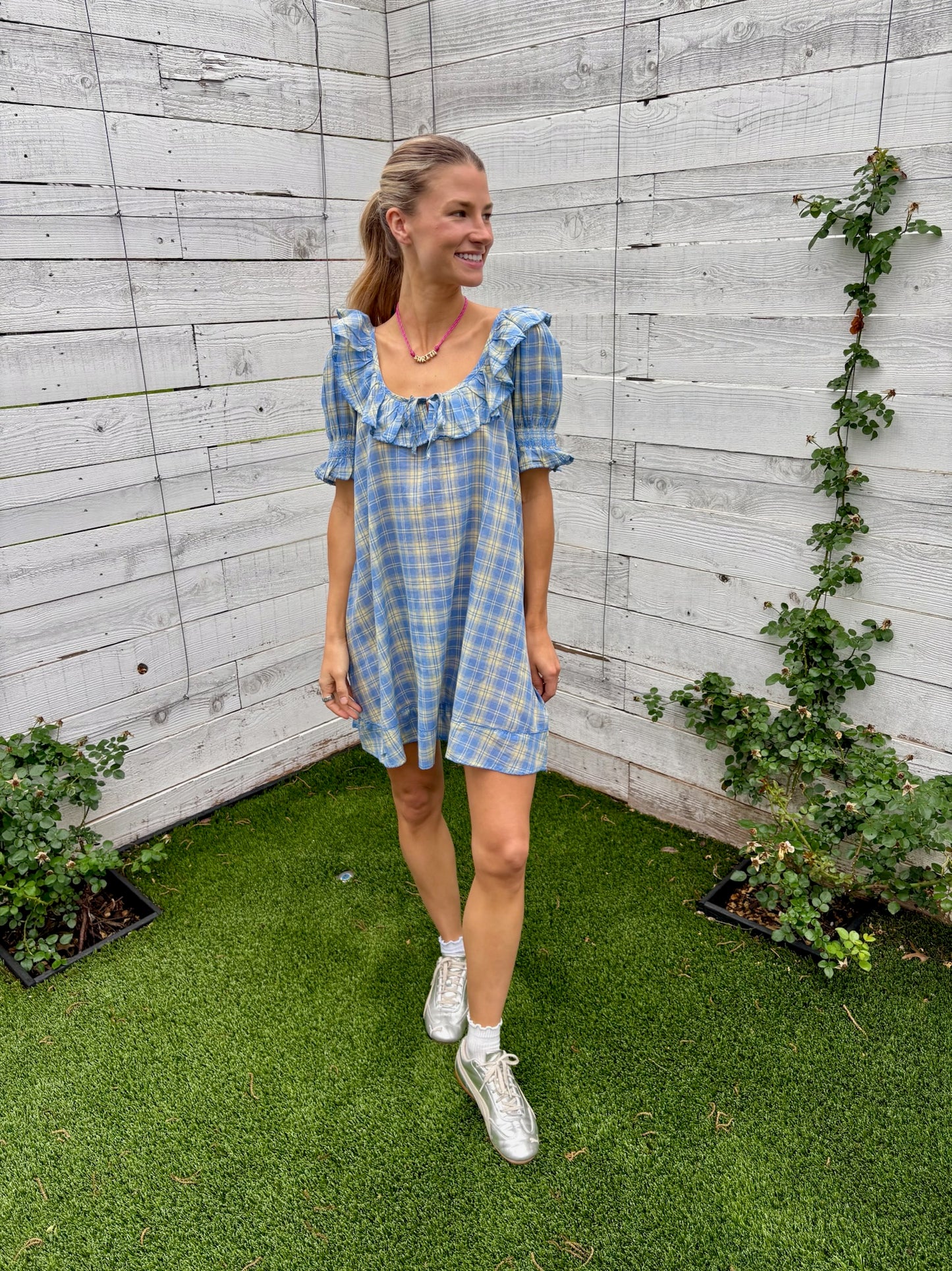 harlow mini night dress check