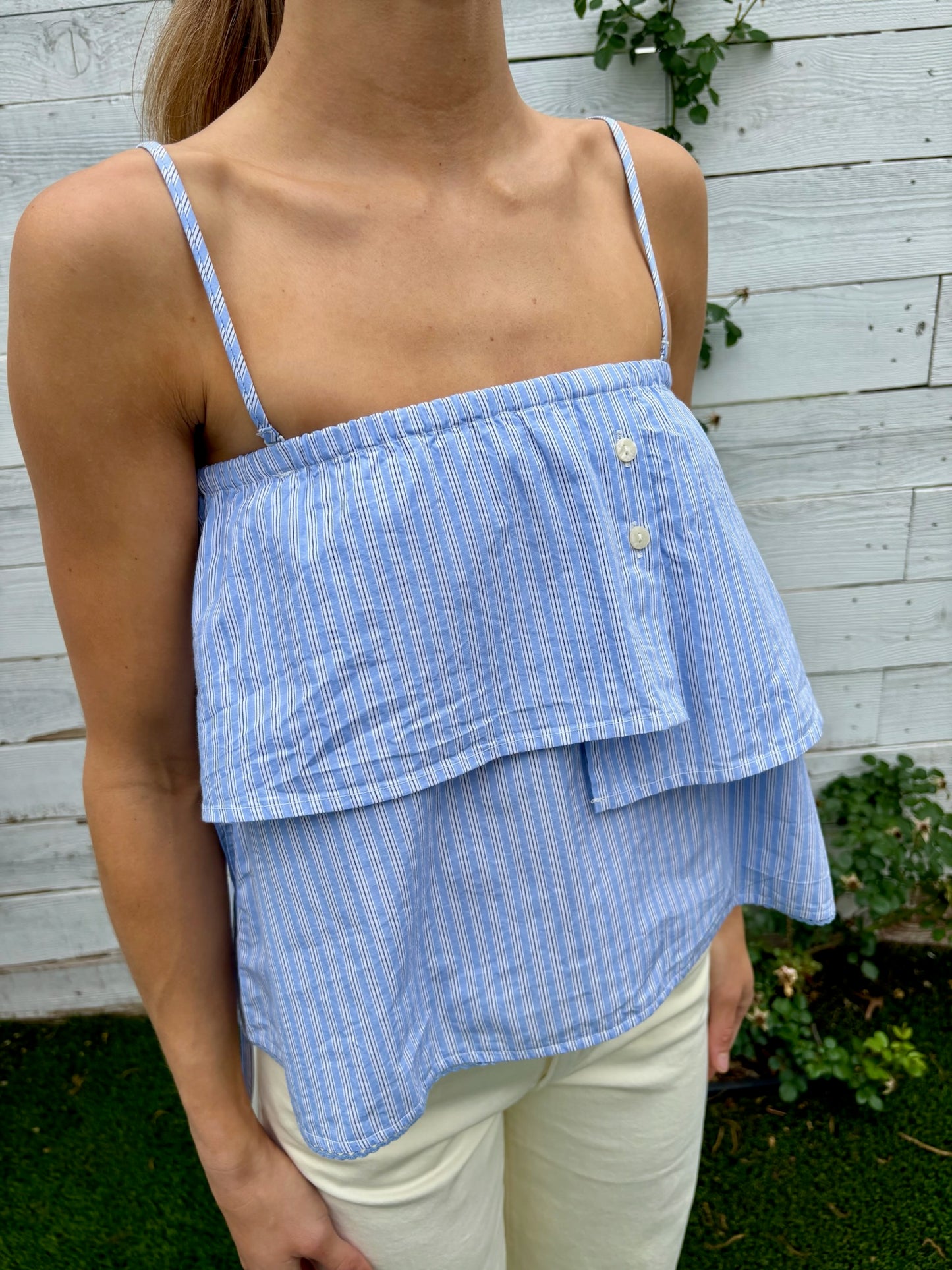 inka mini skirt/top blue stripe