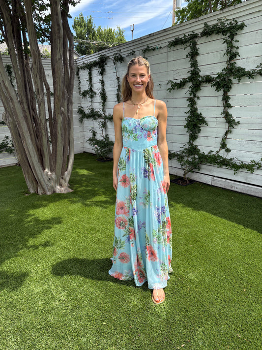 bluma corsetted long dress