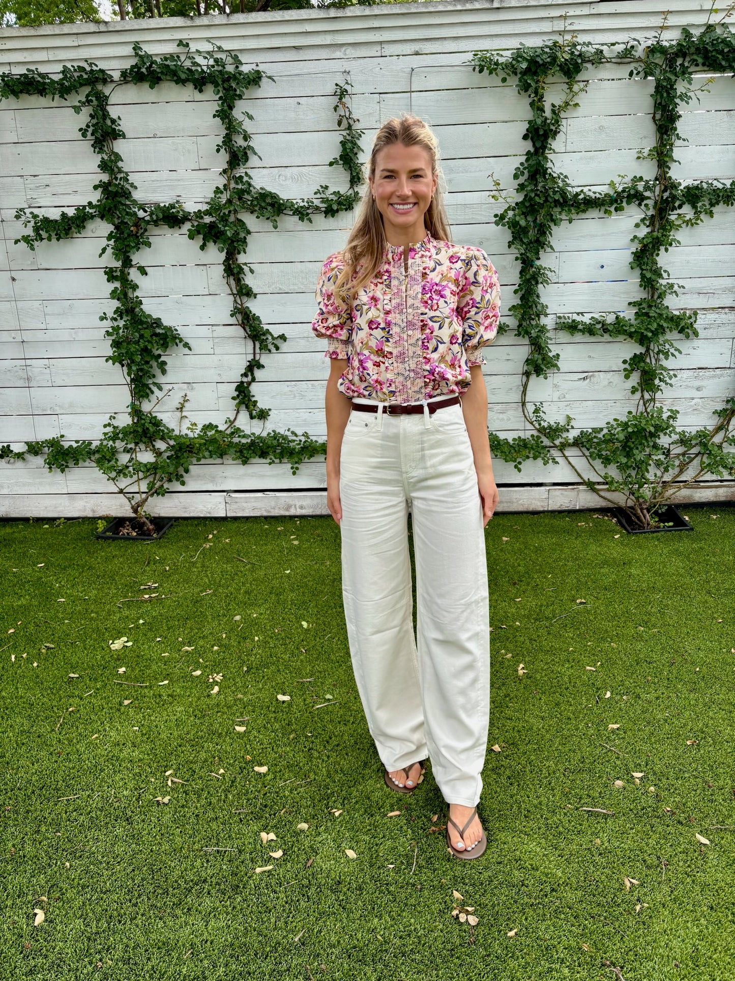 zinny top roxanna floral
