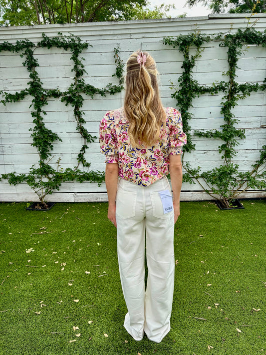 zinny top roxanna floral