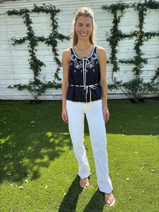 cassara top cutwork embroidery