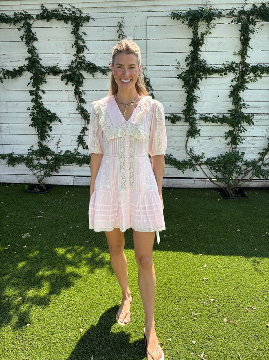 dove dress embroidered
