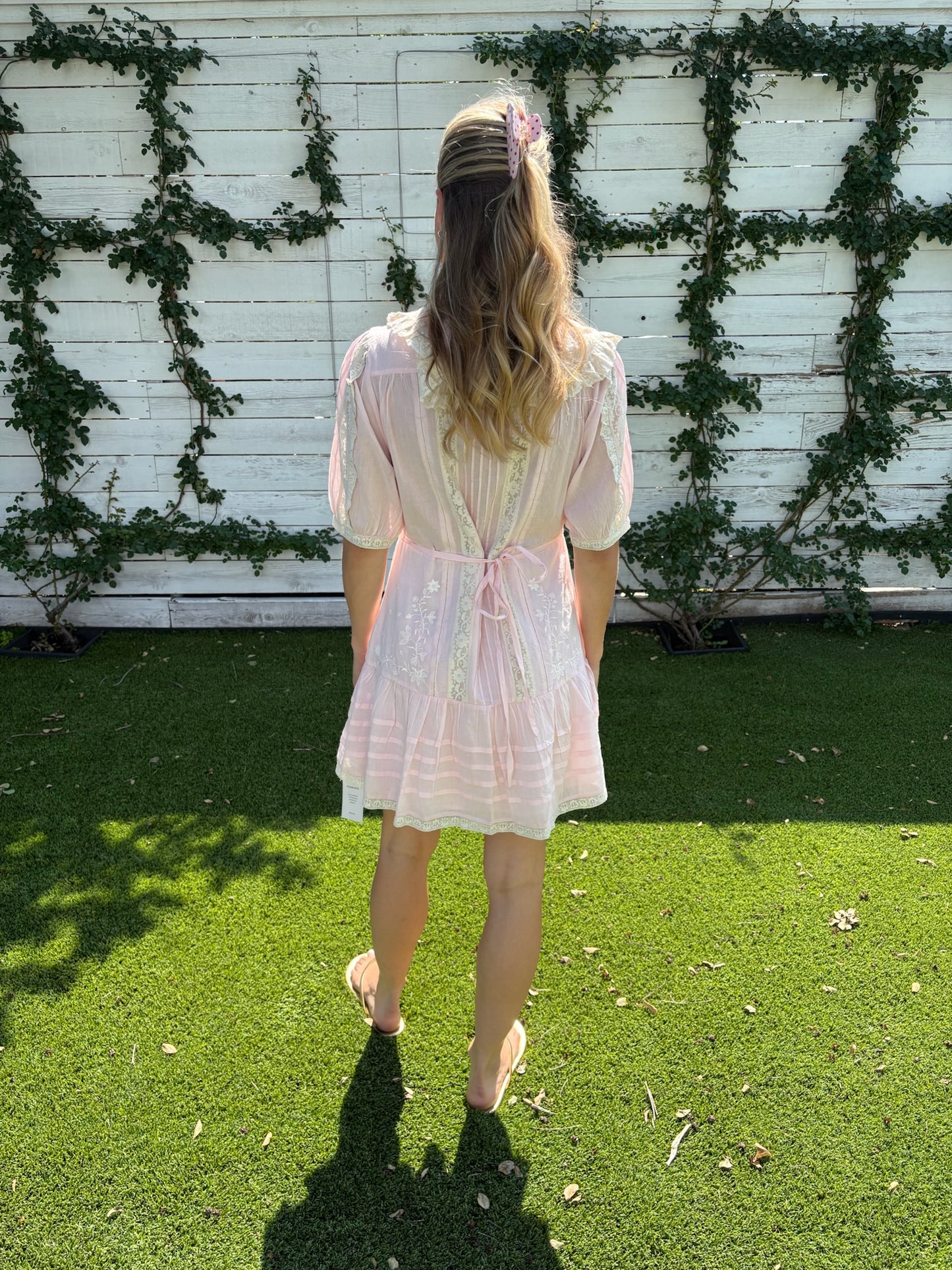 dove dress embroidered